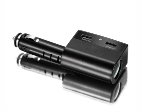 PA125 2 USB Port + 1 Cigarette Socket Car Charger